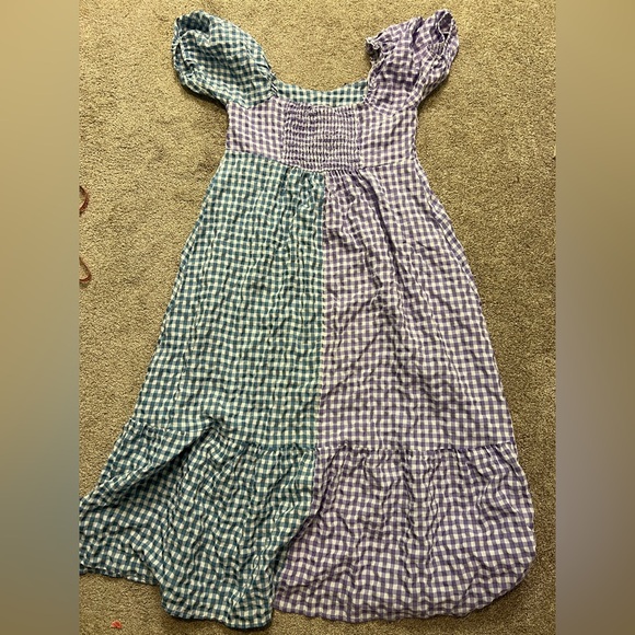 URBAN OUTFITTERS Gingham Plaid Bohemian Daisy Street Milkmaid Midi Dress SIZE L - Picture 15 of 16